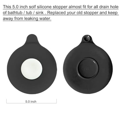 Seatery Bathroom Sink Stopper, Tub Stopper, Bathtub Drain Stopper, Bath Tub Plug, Bathtub Drain Cover, Bathtub Drain Plug, Sink Drain Cover, Sink Plug，Black - style: Stopper-1PCS