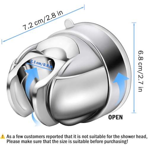Vacuum Suction Cup Shower Head Holder Rotatable Adjustable Angle Handheld Shower Head Bracket Wall Mount Holder with Reusable Adhesive Stick Disc for Bathroom NO Drill Tool Free Shower Bracket | Handheld Shower Head Bracket Wall Mount Holder with Reusable