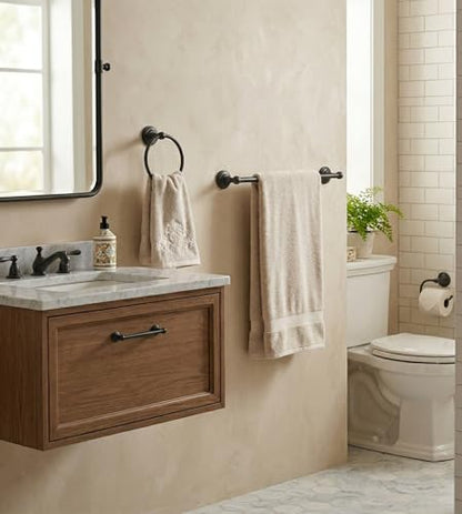 Royal Series 3 Piece Black Bathroom Hardware Set: MBA5500-3 - color: Black, style: 3 Piece Set