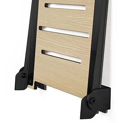 Seachrome 18 inch Silhouette Slimline Folding Wall Mount Shower Bench Seat, Urban Chic Seat with Matte Black Frame - color: Urban Chic With Matte Black Frame