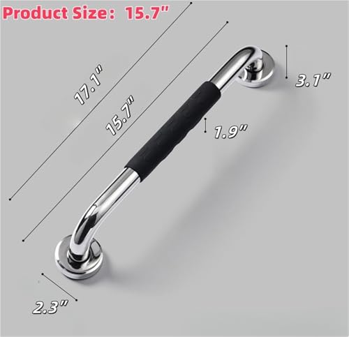 Grab Bar for Bathtub Shower Handles Bathroom Safety Bar Bathtub Anti Slip Handrail for Handicap Elderly Seniors and Disabled - size: 15.7inch