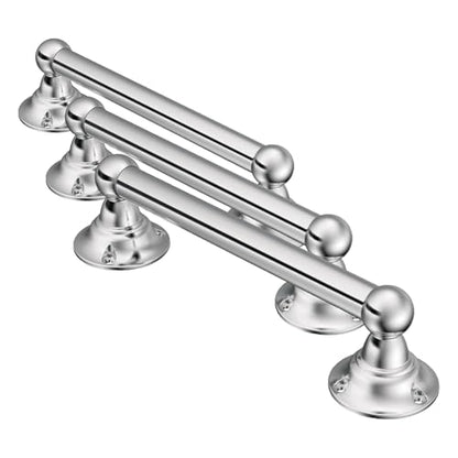 Moen LR2250DCH Home Care 9-Inch Designer Hand Grip, Chrome (Pack of 3) - size: 1 Count (Pack of 3)
