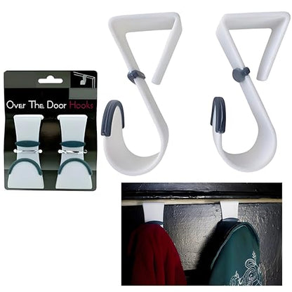 Bexter 4-Pack Over-Door Hooks – Heavy-Duty Plastic with Non-Slip Rubber Grip & Door Protection