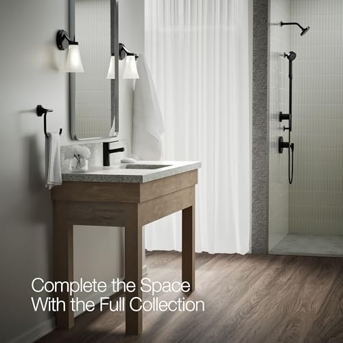 KOHLER K-35048-4N-BL Elate® Single-Handle Bathroom Sink Faucet, Single-Handle Bathroom Sink Faucets, 0.5 GPM, Matte Black - color: Matte Black, size: 0.5 GPM