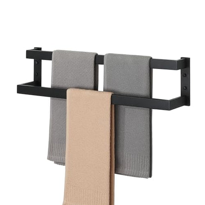 Alise Double Towel Bar, 24" Double Towel Racks for Bathroom, Matte Black | Bathroom Towel Rack Wall Mounted, 3.54" Wide Faster Drying, Ladder Design, SUS304 Stainless Steel - color: Matte Black, size: 24-inch