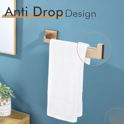 KOKOSIRI Towel Bar for Bathroom Wall Mount 9'' Hand Towel Holder T-304 Stainless Steel Bath Kitchen Accessories, Champagne Bronze B3003CPG - color: Champagne Bronze