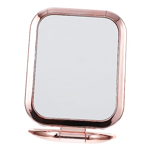 VICASKY Double Sided Magnifying Makeup Mirror Rose Gold Folding Tabletop Vanity Mirror Portable for Bathroom Countertop and Dressing Table Stylish for Travel and Business Use