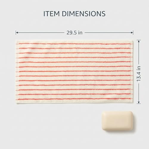 Striped Hand Towels for Bathroom, 100% Cotton Red Stripe, 6 Pack, | Face Towels Super Soft Fast Drying Black Stripes Bathroom - color: Red