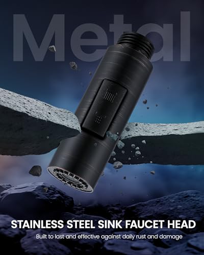 Metal Kitchen Faucet Head Replacement, Oil Rubbed Bronze | 2-Mode Pull Down Kitchen Faucet Spray Head with 15 Adapters, High Pressure Sink Sprayer Nozzle Stainless Steel - color: Oil Rubbed Bronze