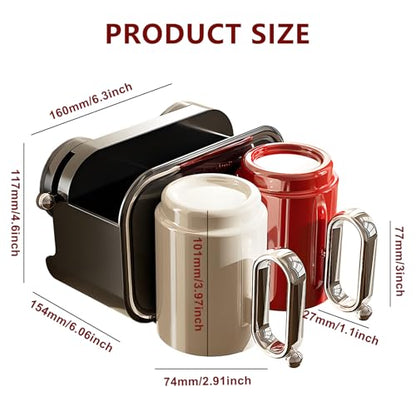 Strong Suction Wall Mount Toothbrush Holder with 2 Cups- No Drill Bathroom Organizer, Large Capacity & Hygienic Quick Drying Design - color: Black-2 Cups
