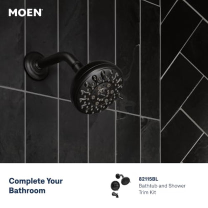 Moen Idora Matte Black Two-Handle Centerset Bathroom Sink Faucet with Drain Assembly, 84115BL - color: Matte Black, size: 4 Inch Centerset