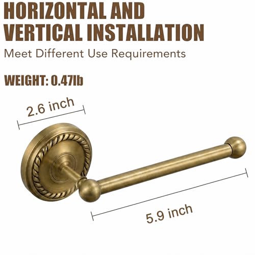 Brass Toilet Paper Holder Wall Mount, Bathroom Toilet Roll Holder | Modern & Antique Style Lavatory Tissue Holder Organizer for Toilet Paper, Towels, Washcloths - color: Toilet Paper Holders