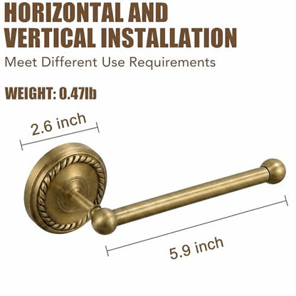 Brass Toilet Paper Holder Wall Mount, Bathroom Toilet Roll Holder | Modern & Antique Style Lavatory Tissue Holder Organizer for Toilet Paper, Towels, Washcloths - color: Toilet Paper Holders