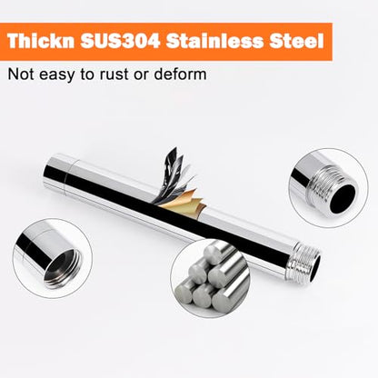 Shower Head Extension Arm, Shower Extender Water Outlet- Lowers Existing, Shower Pipe Extension for Bathroom, Made of Solid Metal Stainless Steel(4 Inch, Chrome Finish) - color: Chrome Finish, style: 4 Inch