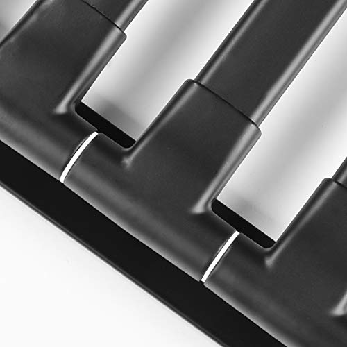 Swivel Hand Towel Bar Bathroom Swing Hanger Towel Rack Holder Matte Black Finish, Wall Mounted, 5-Arm - size: 5-Arm