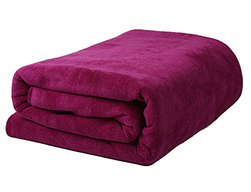 MYLSMPLE Luxury Microfiber Extra Large Bath Towels Beach Bath Sheets Fast Drying Towels Soft Absorbent Towels (36 Inch X 72 Inch) (Berry, 36 Inch X 72 Inch) - color: Berry