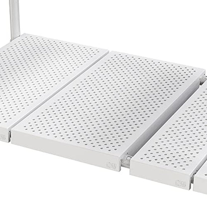 Deco Brothers Under Sink 2 Tier Expandable Shelf Organizer, White - color: White