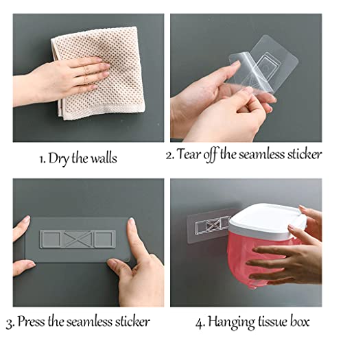 Stainless Steel Toilet Paper Holder，Recessed Toilet Paper Holder，Plastic Tissue Box Cover Tissue Cover with lid Bathroom Home Paper Holder Boxes Storage Box(Set B) - size: Set B