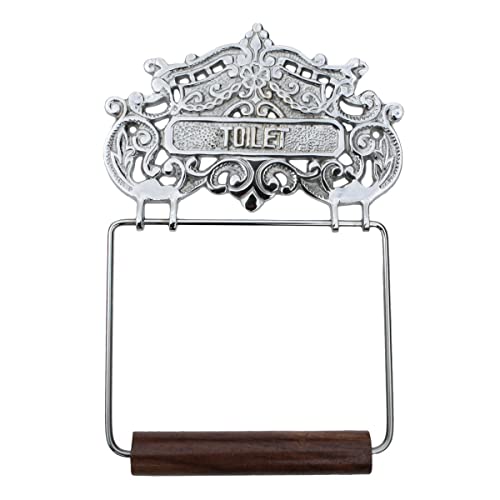 Renovators Supply Toilet Paper Holder - Antique Wall Mount Toilet Paper Holder - Sanitary Paper Holder - Vintage Bathroom Decor - Colonial Tissue Holder - Silver, Princess Crown, Pack of 1 - color: Crown Style Chrome
