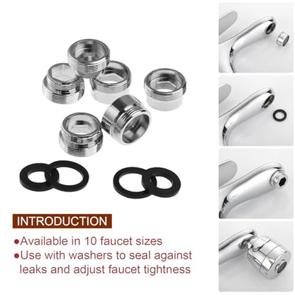 10 pcs Faucet Adapter Kit, CNYMANY Kitchen Aerator Adapter Set Male M20 Female Sink Adapter Connecting Garden Hose Water Filter Standard Hose via Diverter