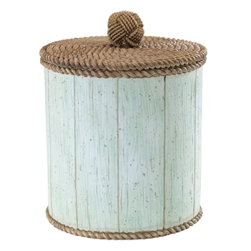 Avanti Linens - Covered Jar, Guest Bathroom Essentials, Coastal Inspired Bathroom Decor (Beachcomber Collection) - size: Covered Jar