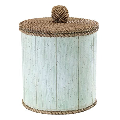 Avanti Linens - Covered Jar, Guest Bathroom Essentials, Coastal Inspired Bathroom Decor (Beachcomber Collection) - size: Covered Jar