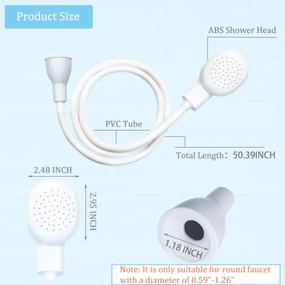 Sink Spray Rubber Hose, Sink Hose Attachment for Faucet Portable Sink Hose Faucet Sprayer, Shampoo Sprayer for Dog, Pets, Bathing Baby, Washing Hair, Rinsing Vegetables (For sink)