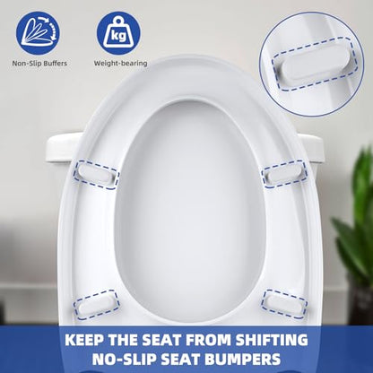 SS124 Toilet Seat Replacement Compatible with TOTO, Cotton White | Elongated Soft Close Toilet Seat for SS124, Transitional Slow-close & Heavy Duty, with Universal Toilet Bolts and Nuts, - style: Compatible with TOTO #SS124