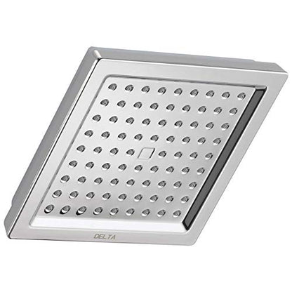 Delta Faucet Single-Spray Shower Head, Chrome, Square, Delta High Pressure, 2.5 GPM Shower Head, Chrome RP62283 - color: Chrome