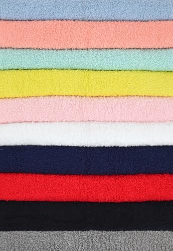 Crystal Ridge Cotton Wash Cloths 24 Pack - Washcloths for Showering, Face and Body, Soft and Highly Absorbent Multipurpose Towels for Bathroom, Kitchen, Spa and Gym - Wash Rags 12 x12 (Lt Blue)