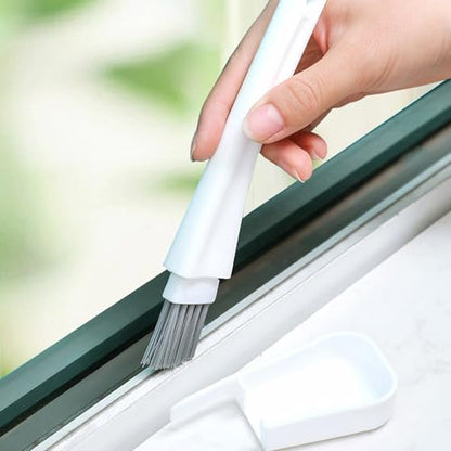 Gap Cleaning Brush for Narrow Spaces, Tile Gap Scrubber, Compact Crevice Cleaning Tool for Window Tracks, Appliances, and Household Use - color: White