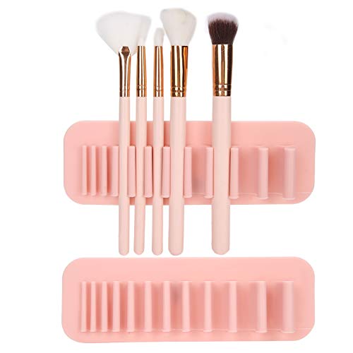Silicone Makeup Brush Drying Rack, 2pcs Makeup Brush Storage Holder, Wall Mounted Toothbrush Storage Rack Organizer
