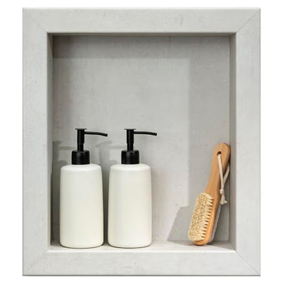 Palisade 17.5 in x 15.5 in Vinyl Shower Niche Wintry Mix | Waterproof Shower Insert - color: Wintry Mix