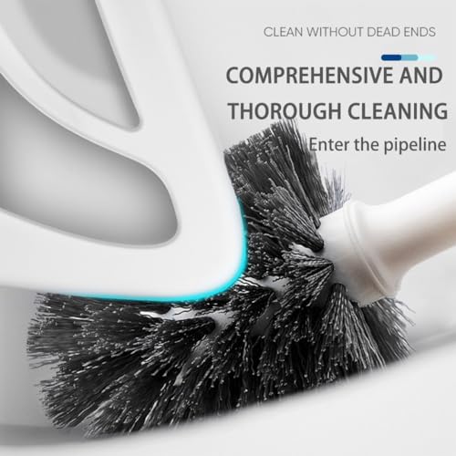 High Pressure Toilet Clog Remover Plunger with Holder Easy Storage Cleaning Tool