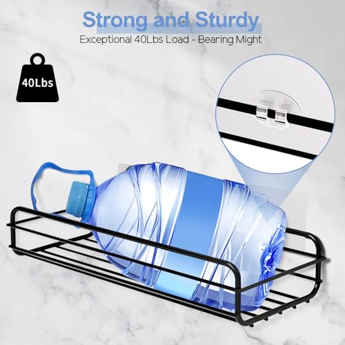 Shower Caddy Adhesive Replacement,Strong Shower Shelf Adhesive | WaterProof Showers Adhesives Strip, Adhesive Hook for Showers, No Drilling for Bathroom Storage Shelve and Kitchen Rack - color: 2pcs Transparent