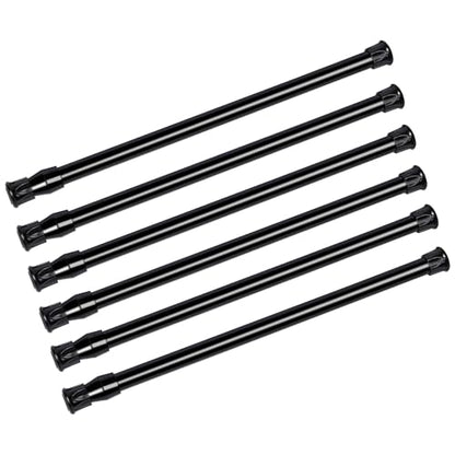 6 Pack Shower Curtain Rod, Small Tension Rods 7-11 inches Adjustable Spring Steel Cupboard Bars Tension Curtain Rod Shower Rod Closet Rod, (Black, 7-11 in-6Pcs) - color: Black, size: 7-11"-6Pcs