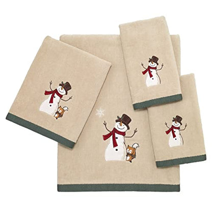 Avanti Linens - Hand Towel, 100% Cotton Velour, Holiday Decor, Set of Two (Friends Gather Collection) - size: Small