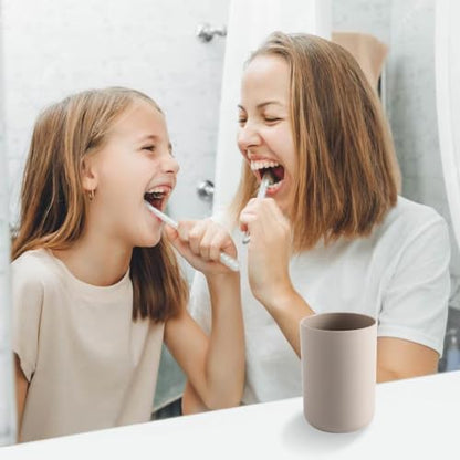 300ml Bathroom Cup, Wall Mounted Toothbrush Holders Reusable Water Cup Drinking Cups for Home Travel Bathroom Accessories (Coffee) - color: Coffee