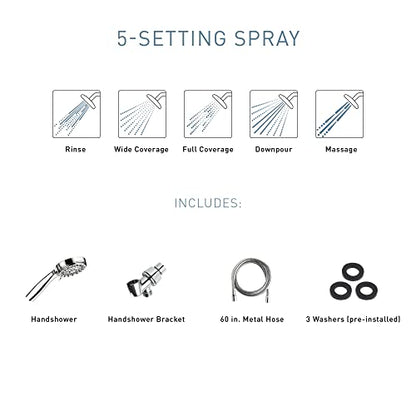 Moen Ignite Chrome Hand Held Shower Head Package With 2.5 GPM High Pressure Spray, 20091 - size: (Pack of 1)