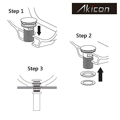 Copper Push Button Bathroom Sink Drain Stop & Pop Lavatory Stopper Without Overflow Bathroom Basin - color: Copper, style: Without Overflow