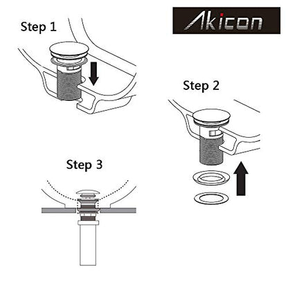 Copper Push Button Bathroom Sink Drain Stop & Pop Lavatory Stopper Without Overflow Bathroom Basin - color: Copper, style: Without Overflow