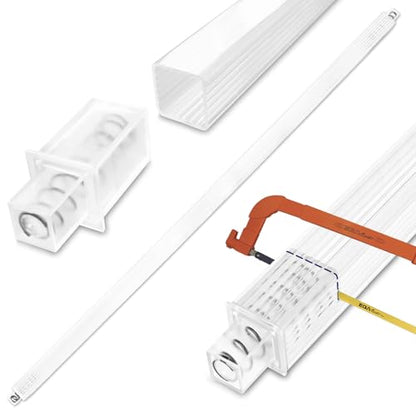 24 Inch Clear Bathroom Towel Bar Replacement Bar with Adjustable Spring End Sturdy Plastic Ceramic Rack Replacement Towel Bar Suitable for Kitchen and Bathroom Towel Storage - size: clear-1 piece