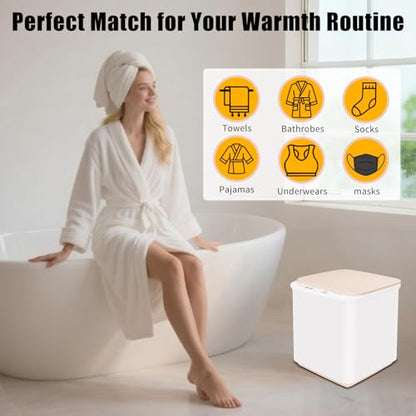 Compact Towel Warmer Bucket, Electric Hot Towel Cabinet for Bathroom, Spa, Salon with 4 Timer Settings, Child Lock & Auto Heat Preservation, Complies with - size: 12L