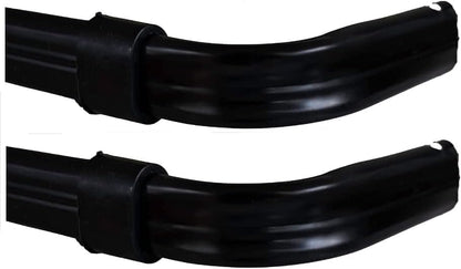 Yafa Home Fashion Heavy Duty Single Standard Adjustable Curtain Rod Hardware Included - color: Black, size: 26” - 48” [2 PCS]