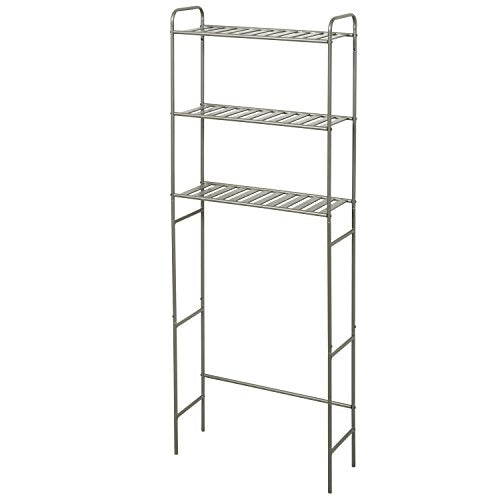 Zenna Home 2265NN Slat Style Bathroom Space Saver, Satin Nickel - style: Spacesaver