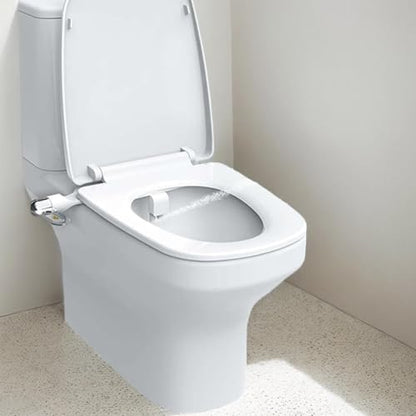 Non Electric Bidet Toilet Seat Attachment with Dual Nozzle, Adjustable Toilet Bidet Attachment for Sanitary and Feminine Wash, Bidet Attachment for Toilet