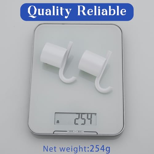 Towel Hooks,Stainless Hook for Hanging Loofah,Towels, Coat, Bath Robe Bathroom Shower,Light White 2 Pack,SW-96068-8LW-2. - color: Double Hook-Light White