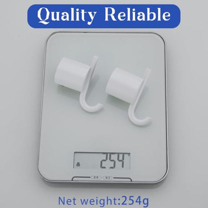 Towel Hooks,Stainless Hook for Hanging Loofah,Towels, Coat, Bath Robe Bathroom Shower,Light White 2 Pack,SW-96068-8LW-2. - color: Double Hook-Light White