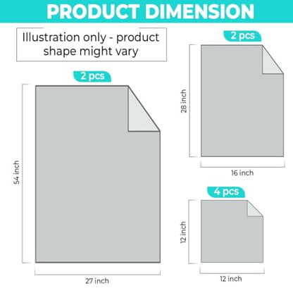 QUBA LINEN Pack of 8 Towels Set, 2 Large Bath Towels, 2 Hand Towels, 4 Wash Cloths, 100% Cotton, Lighter Weight, Quicker to Dry, Super Absorbent, Perfect for Bathroom (Aqua) - color: Aqua