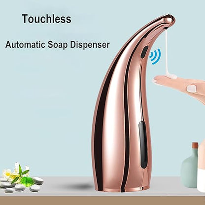 Automatic Soap Dispenser, 4 Levels Adjustable, Touchless, for Kitchen and Bathroom, with Infrared Motion Sensor, Waterproof, 300ml/11oz Copper Rose Gold - color: Copper Rose Gold